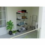 Tood Étagère plastique 4 tablettes Noir/gris