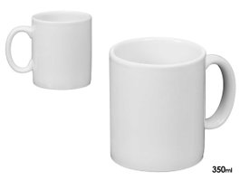 VESSIA Lot de 36 tasses en porcelaine blanche 350 ml
