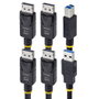 Startechcom DDU1226-KVM-CABLE Câble KVM DisplayPort Double Écran 1,8 m avec USB 3.2 5Gbps 4K 60Hz Noir