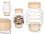 GIFTDECOR Porte-bougie AROS Vidrio Rattan - Lot de 6