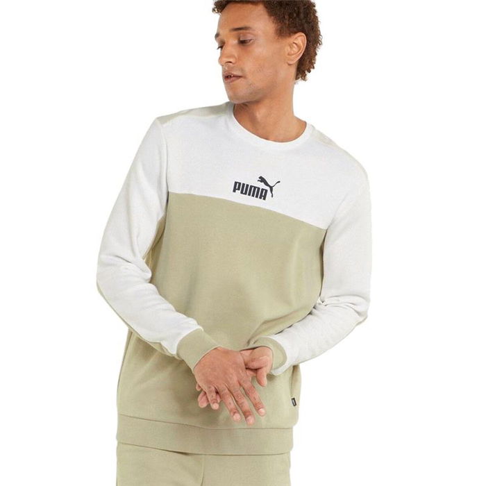 Sweat sans capuche homme Puma ESS+ Block Crew Blanc