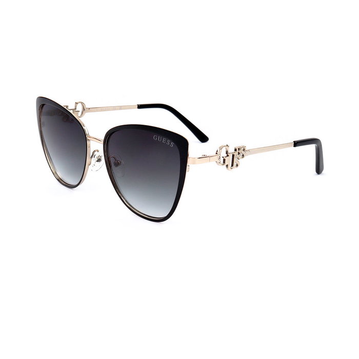 Guess Gafas GF6141 01B Lunettes de soleil femme œil-de-chat métal UV400 56 mm 140 mm