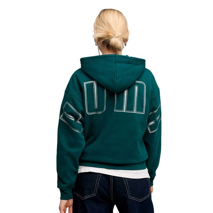 Sweat à capuche femme Puma Maximal Metallic Vert XL