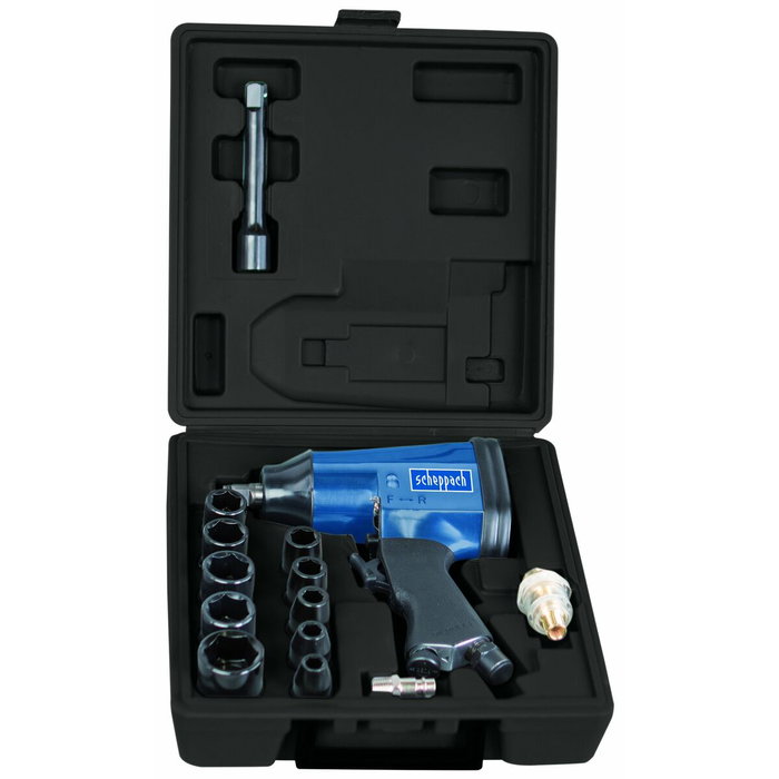 Scheppach Clé à choc pneumatique 1/2 പോ inch - 312 Nm - 7000 tours/min avec mallette et accessoires