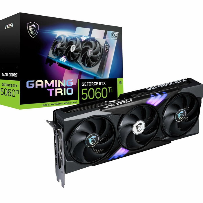 Carte Graphique MSI RTX 5060 Ti 16G GAMING TRIO OC geforce rtx 5060 ti 16 GB GDDR7