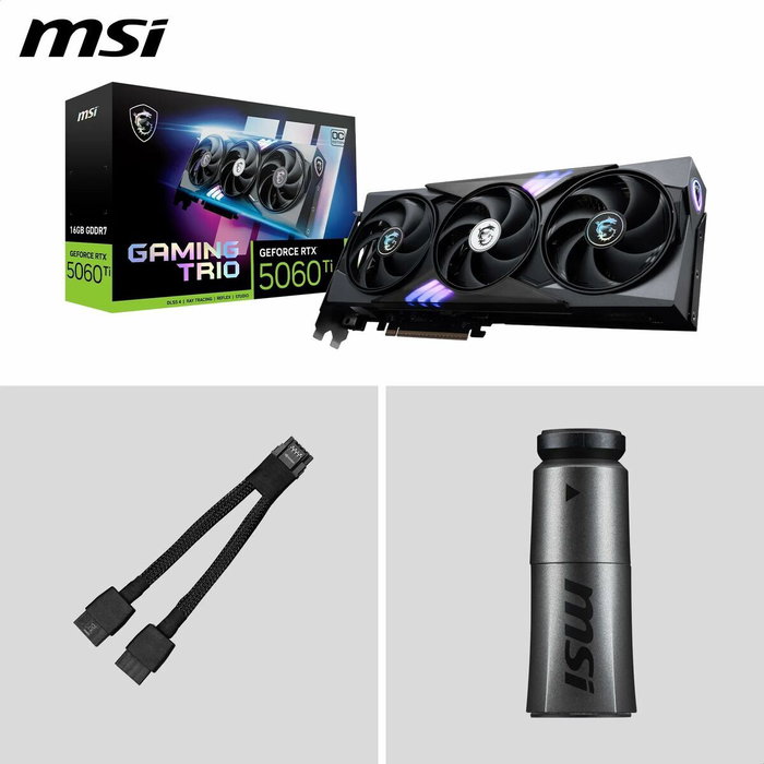 Carte Graphique MSI RTX 5060 Ti 16G GAMING TRIO OC geforce rtx 5060 ti 16 GB GDDR7