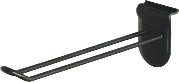QUIKLOK Support mural pour accessoires, Slatwall, noir, acier, longueur 200 mm QUIKLOK Support mural pour accessoires, Slatwall, noir, acier, longueur 200 mm