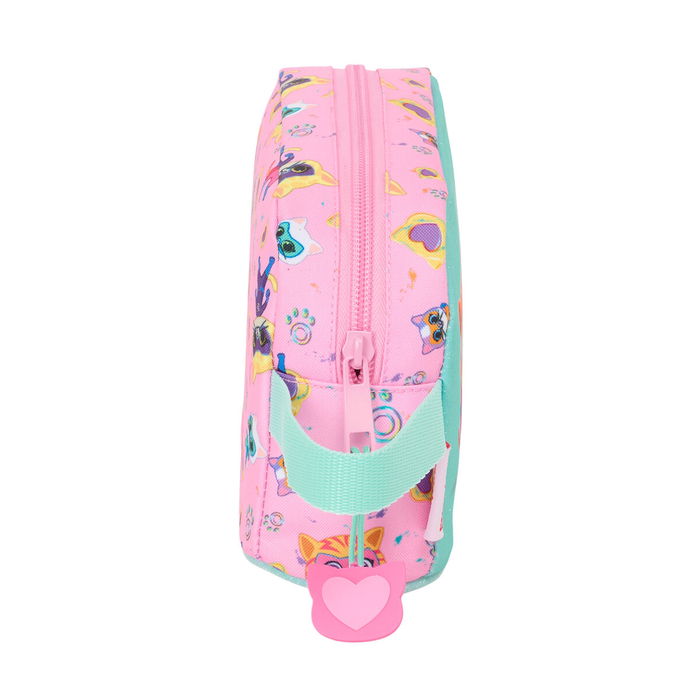 Fourre-tout SuperKitties Rose Turquoise 21,5 x 12 x 6,5 cm