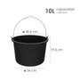 WOLFPACK LINEA PROFESIONAL Cubo Obra Italiano 10 Litres Noir