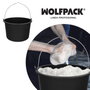 WOLFPACK LINEA PROFESIONAL Cubo Obra Italiano 10 Litres Noir