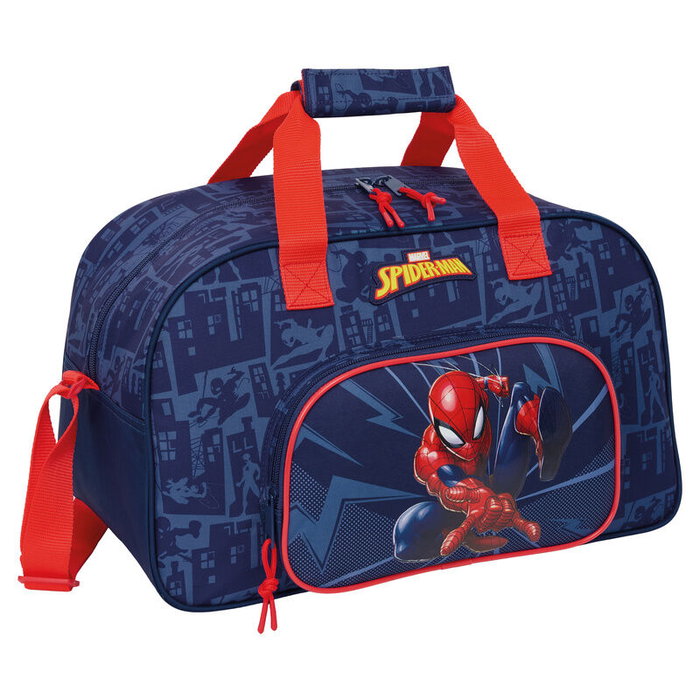 SAFTA Sac de sport Spiderman Marvel avec bandoulière ajustable, poche frontale et semelle intérieure rigide amovible - 26 x 12 x 15 cm SAFTA Sac de sport Spiderman Marvel avec bandoulière ajustable, poche frontale et semelle intérieure rigide amovible - 26 x 12 x 15 cm