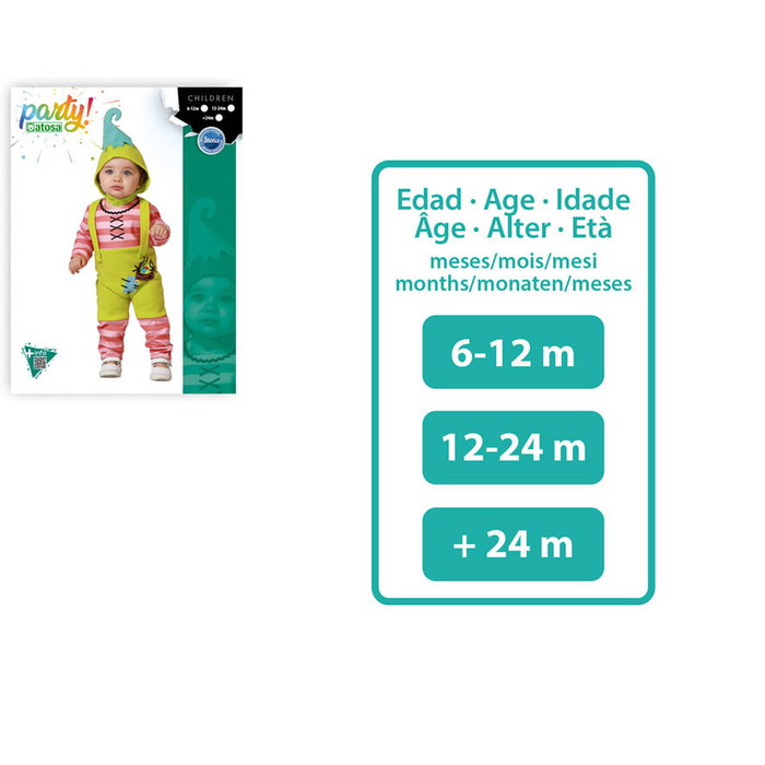 BigBuy Carnival Déguisement Lutin Bébé Vert (2 Pièces)
