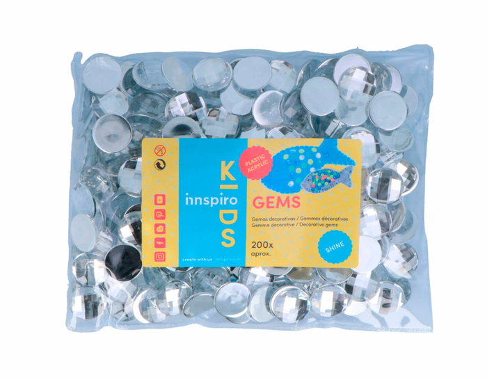 Innspiro Gemmes acryliques transparentes cercle 18mm 200u