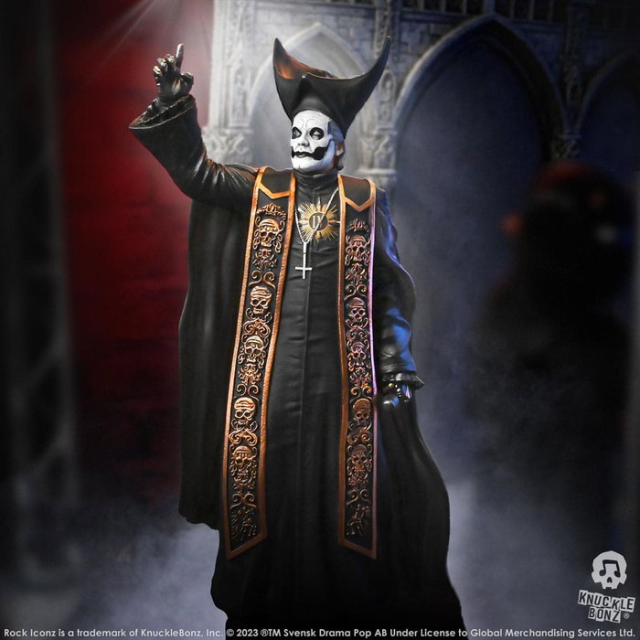 Knucklebonz Ghost Rock Iconz Papa Emeritus IV Black Robes 1/9