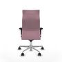 Piqueras Y Crespo Fauteuil Albacete Rose avec mécanisme synchrone et base aluminium