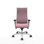 Piqueras Y Crespo Fauteuil Albacete Rose avec mécanisme synchrone et base aluminium