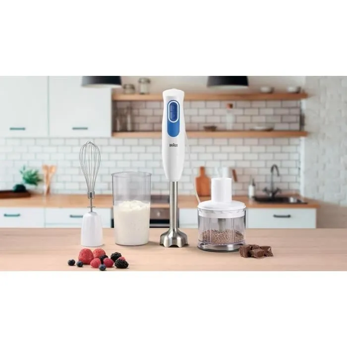 Braun MQ20.236M Pied Mixeur Plongeant 600 W - 2 Vitesses - Système EasyTwist pour Accessoires - Lavable au Lave-vaisselle - Sans BPA