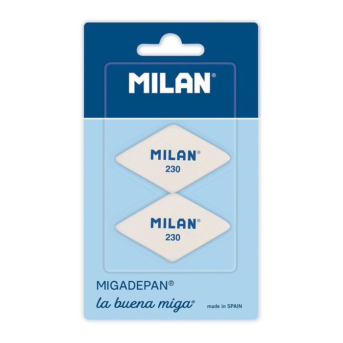 Milan Gommes à mie de pain 230 romboides, 2 unités