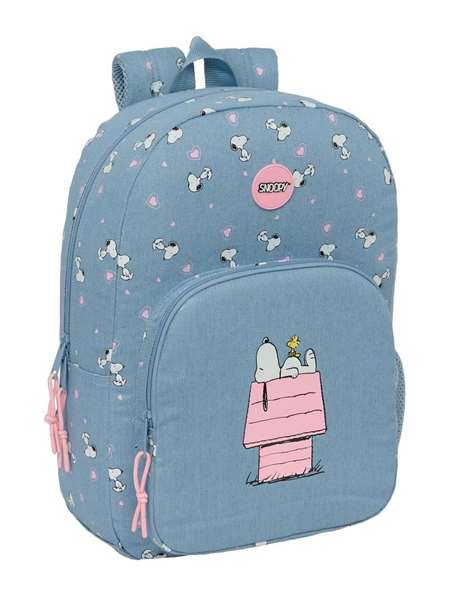 Safta Mochila Adapt.Carro Snoopy 30x46x14cm - Sac à dos transformable en chariot pour enfant à partir de 36 mois
