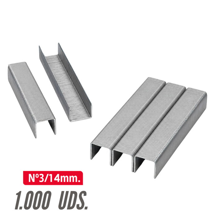 WOLFPACK LINEA PROFESIONAL Agrafes Maurer Nº 3 14 mm - 1000 pièces