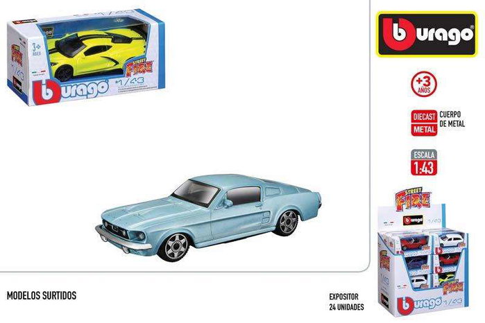 Color Baby - Coche Metal Street Fire - Modèle Réduit Collectible - Échelle 1:43 - Modèle Surti - Jouet Enfant 3 ans