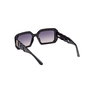 GUESS Lunettes de soleil pour femme GU00110 01B - Monture noire brillante, verres gris fumé dégradé - 54 mm