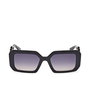 GUESS Lunettes de soleil pour femme GU00110 01B - Monture noire brillante, verres gris fumé dégradé - 54 mm