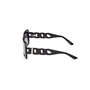 GUESS Lunettes de soleil pour femme GU00110 01B - Monture noire brillante, verres gris fumé dégradé - 54 mm