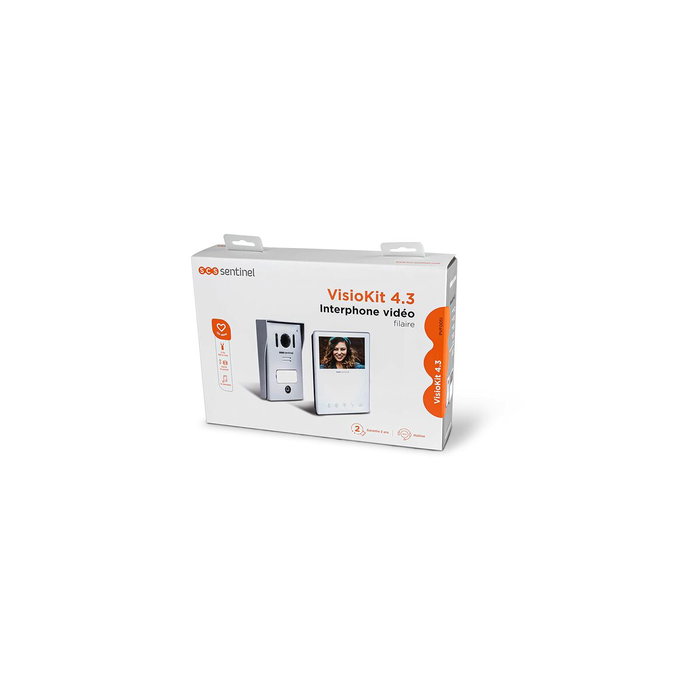 SCS SENTINEL VisioKit 4.3 Interphone vidéo filaire blanc
