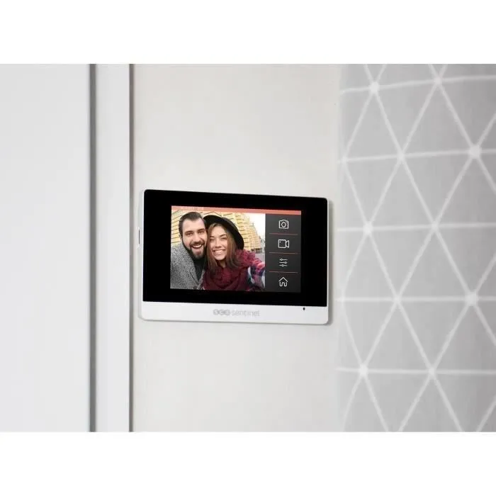SCS SENTINEL VisioKit 4.3 - Interphone vidéo filaire avec écran tactile 4,3 pouces, déclenchement gâche/portail, 10 mélodies, platine alu, garantie 3 ans