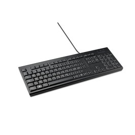 Kensington KB100 EQ Clavier filaire USB AZERTY Français - Membrane étanche, 60% de plastique recyclé, pour bureau et usage intensif