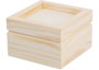 Innspiro Boîte en bois de pin et placage pour mosaïque, 10x10cm