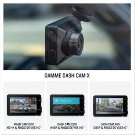 Garmin Dash Cam X310 - Caméra de voiture compacte 4K à commande vocale avec champ de vision de 140°