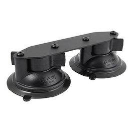 RAM Mounts Base à double ventouse avec verrouillage par rotation et plaque droite AMPs