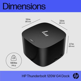 HP Station d’accueil Thunderbolt 120 W G4, Noir