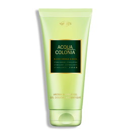 4711 Acqua Colonia Gel Douche Naranja Sanguina y Albahaca (Orange Sanguine et Basilic) 200 mL, Nettoie et Tonifie à l'Arôme Revitalisant