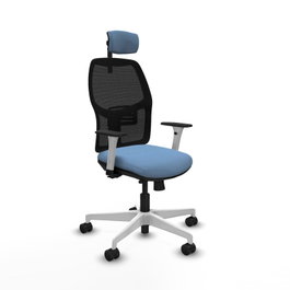 PIQUERAS Y CRESPO Chaise Alfera Synchrone Maille Bleu ciel/Noir
