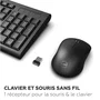 Mobility Lab Alpha Ensemble Clavier et Souris Sans Fil Ergonomique avec Pave Numerique Integre - USB