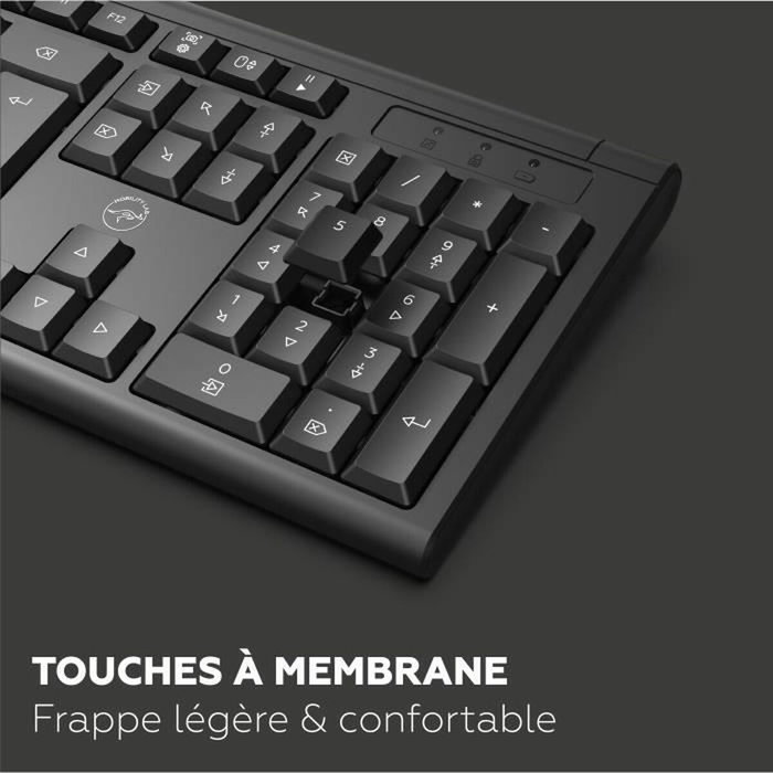 Mobility Lab Alpha Ensemble clavier et souris sans fil AZERTY Noir