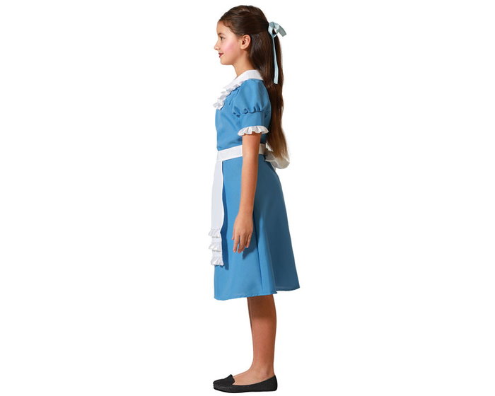 atosa Déguisement Princesse Bleue avec Robe et Tablier pour Fille