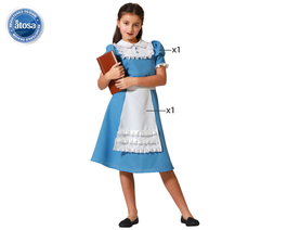 atosa Déguisement Princesse Bleue avec Robe et Tablier pour Fille