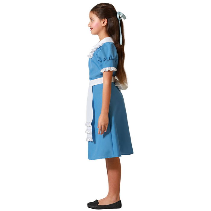 Déguisement Princesse Azur, Robe de Fille avec Tablier pour Enfant - Taille 7-9 Ans