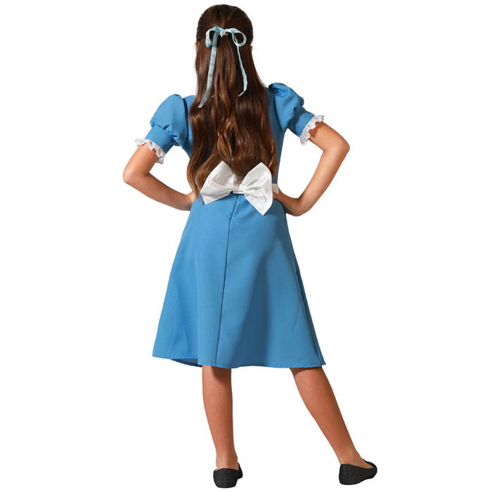 Déguisement Princesse Azur, Robe de Fille avec Tablier pour Enfant - Taille 7-9 Ans
