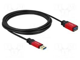 DELOCK Câble USB A vers USB A, 3m, noir