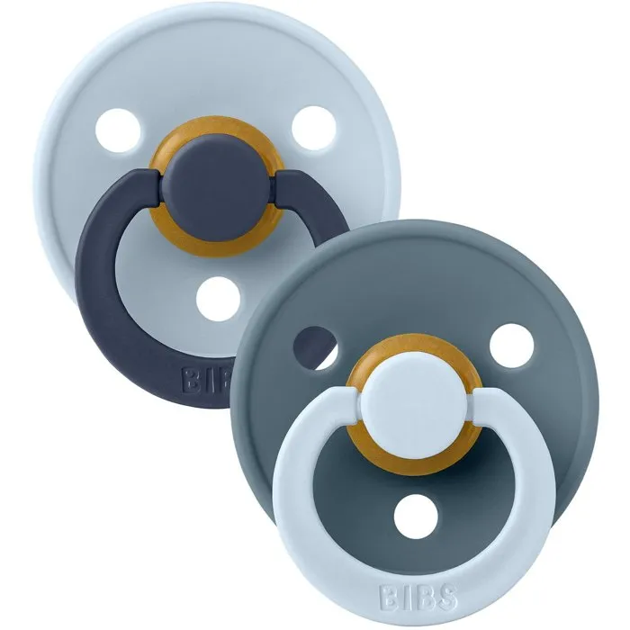 Bibs Sucette BIBS Studio Colour Ronde T1 Blue Mix Petrol - Pack de 2 Bibs Sucette BIBS Studio Colour Ronde T1 Blue Mix Petrol - Pack de 2