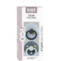 Bibs Sucette BIBS Studio Colour Ronde T1 Blue Mix Petrol - Pack de 2