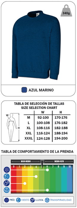 MARCA Sweatshirt bleu marine Taille L 1288JSAL MARCA Sweatshirt bleu marine Taille L 1288JSAL