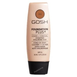 Gosh Foundation Plus+ Fond de teint liquide & correcteur 2-en-1, 010 Bronzé, SPF 15, 30 ml