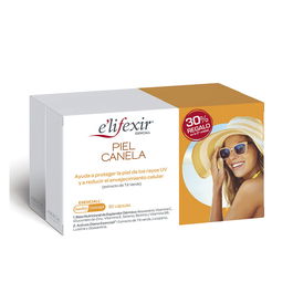 E'Lifexir CAPSULES Peau Cannelle ESSENTIELLE 80 unités - Protection UV, Antioxydant, Vitamines C, E, Zinc, Sélénium, Biotine, Resvératrol, Thé Vert, Lycopène