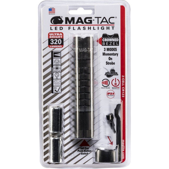 Maglite Mag-Tac Lampe torche avec bordure dentelée Maglite Mag-Tac Lampe torche avec bordure dentelée